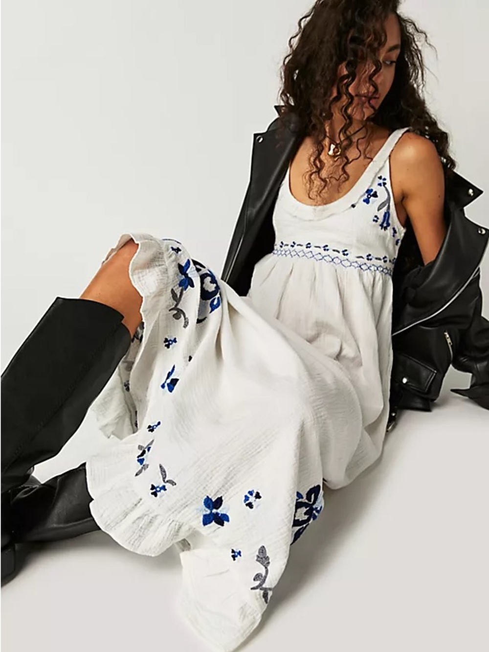 Free People Magda Dress Ivory Combo S/P